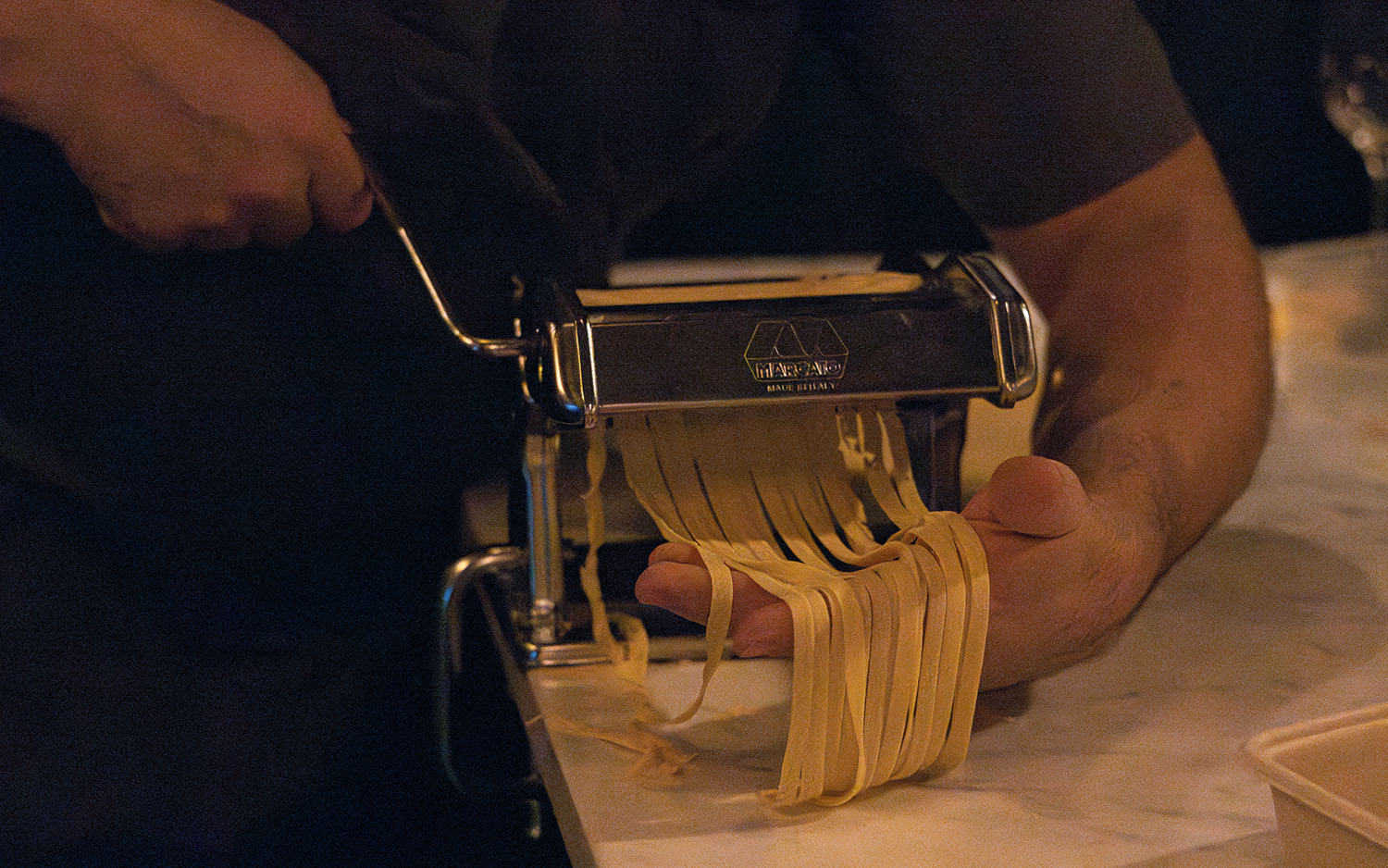 Handmade pasta dish served at Ristorante Bellora in Gothenburg