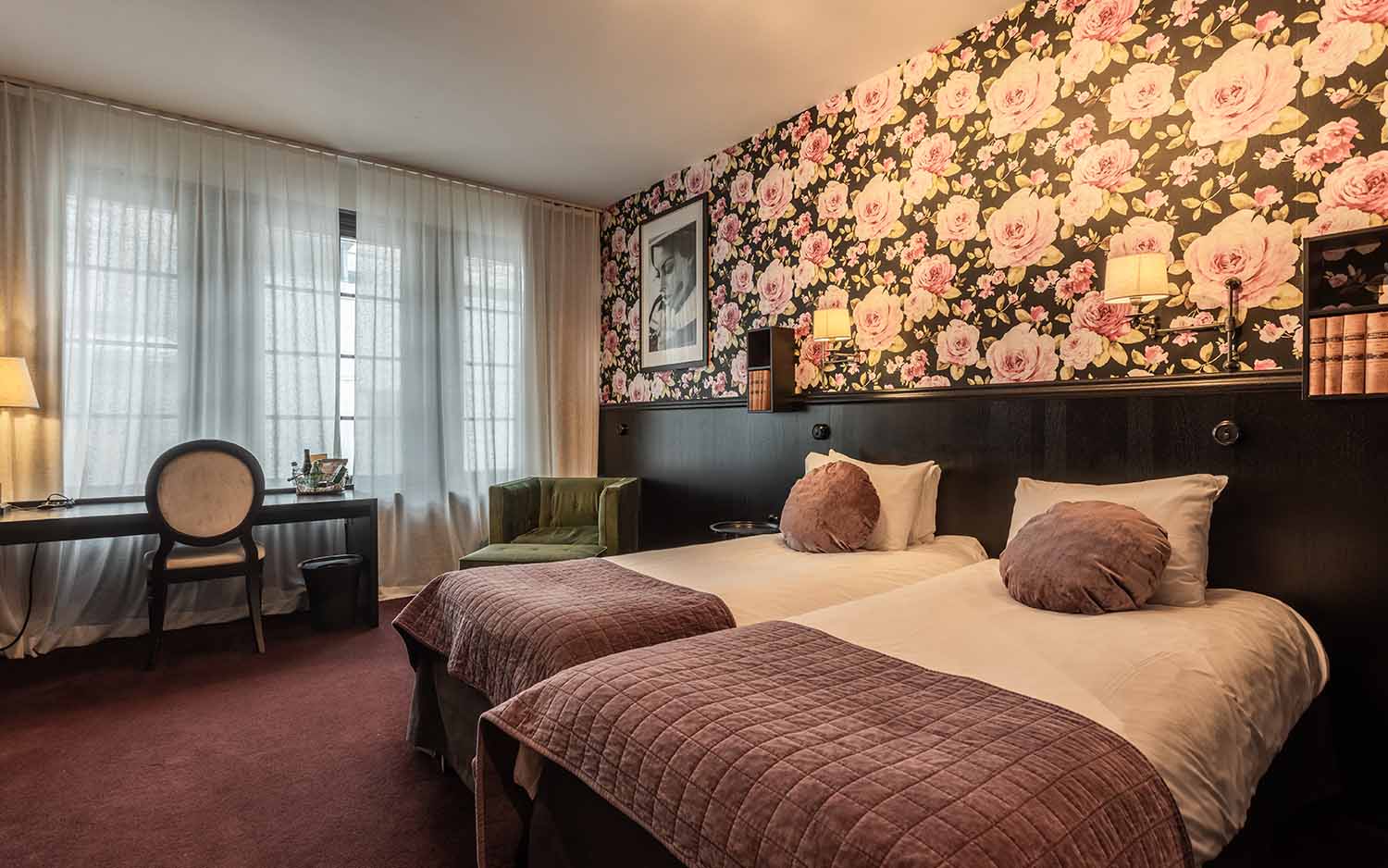 Bellora hotel room detail with premium bedding and decor