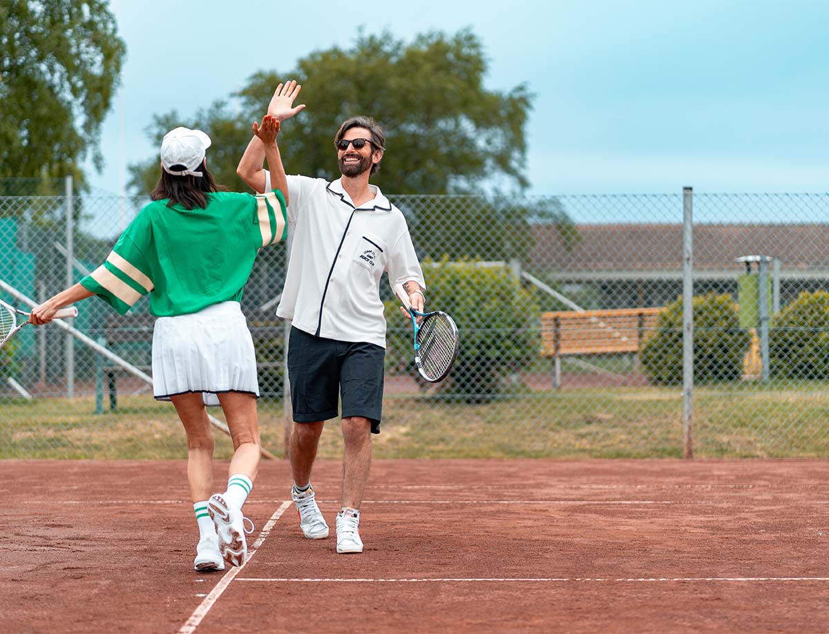 Badminton and outdoor activities at Falkenberg Strandbad resort