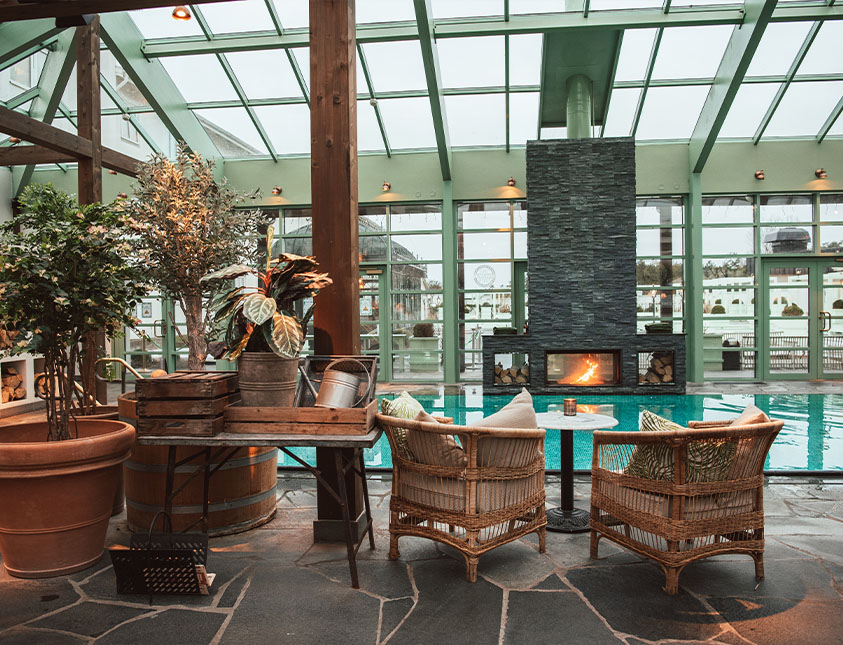 Retreat Club wellness and pool area at Falkenberg Strandbad