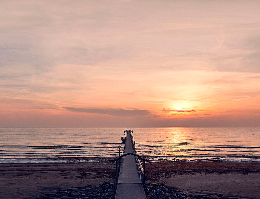 Panoramic ocean view from Falkenberg Strandbad conference resort