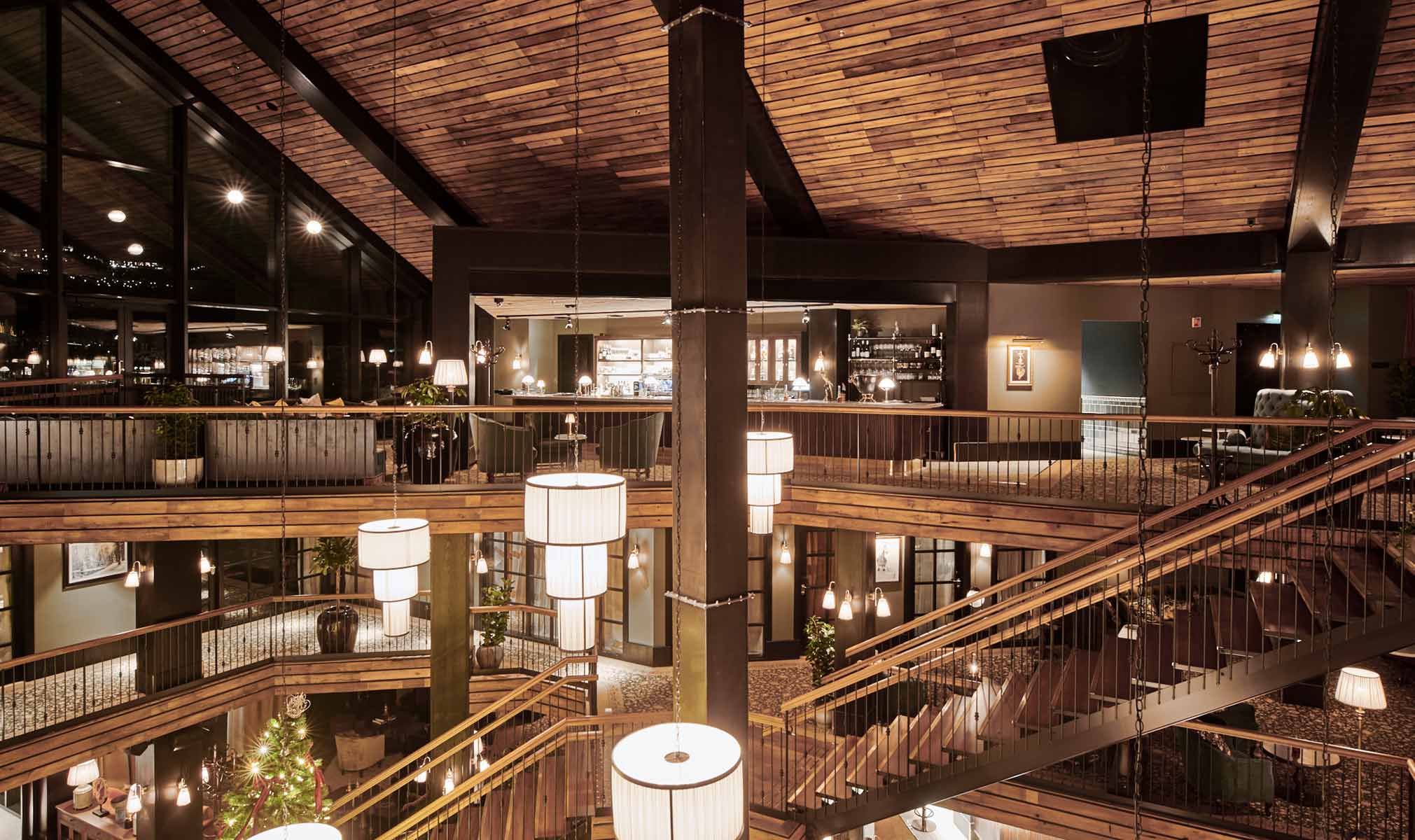 Alpine resort grounds and walking paths at Fyri Resort Hemsedal