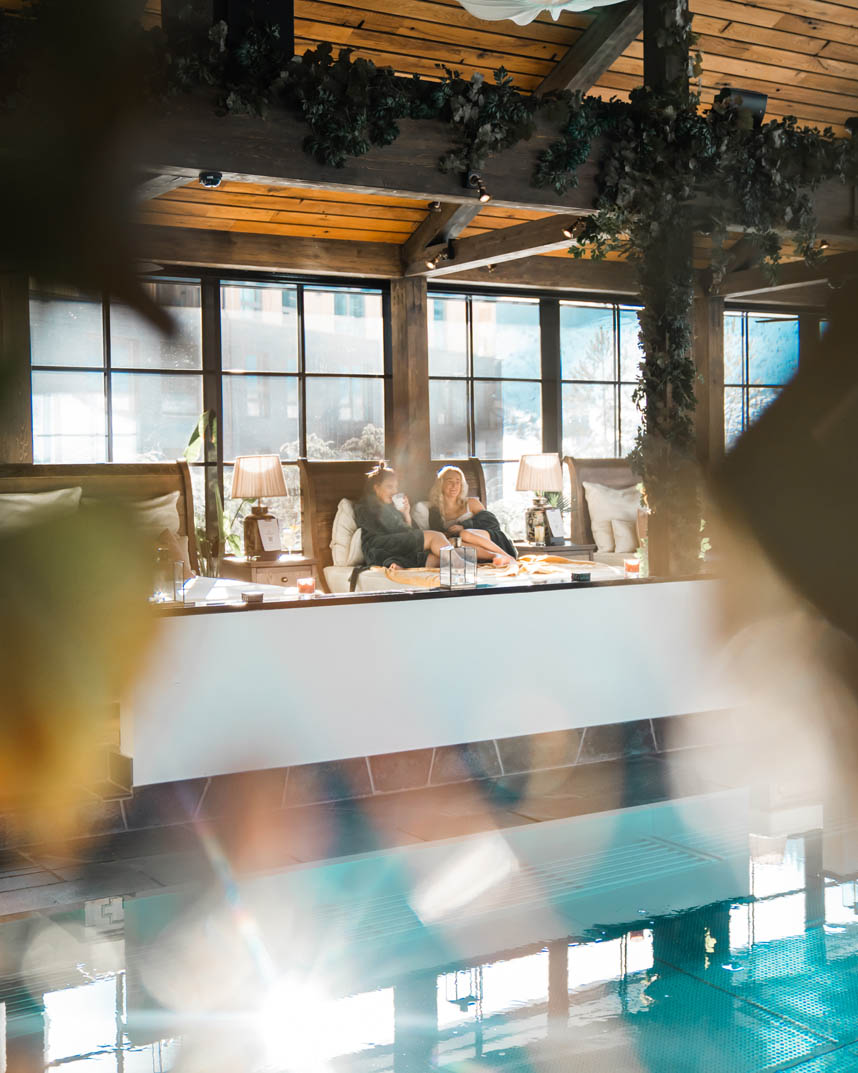 Indoor heated pool at Fyri Resort conference venue in Hemsedal