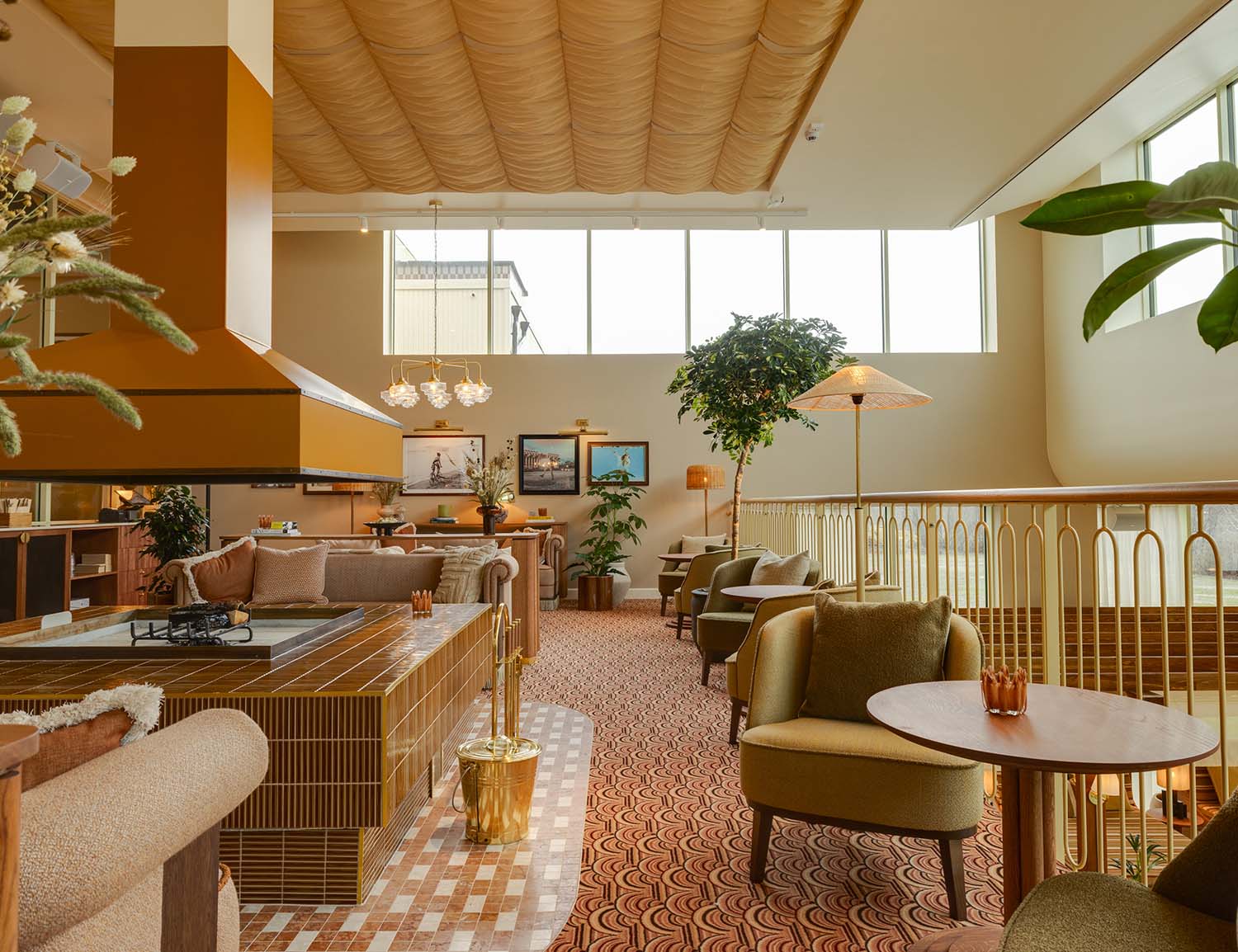 Hjortviken restaurant table setting for conference dinner