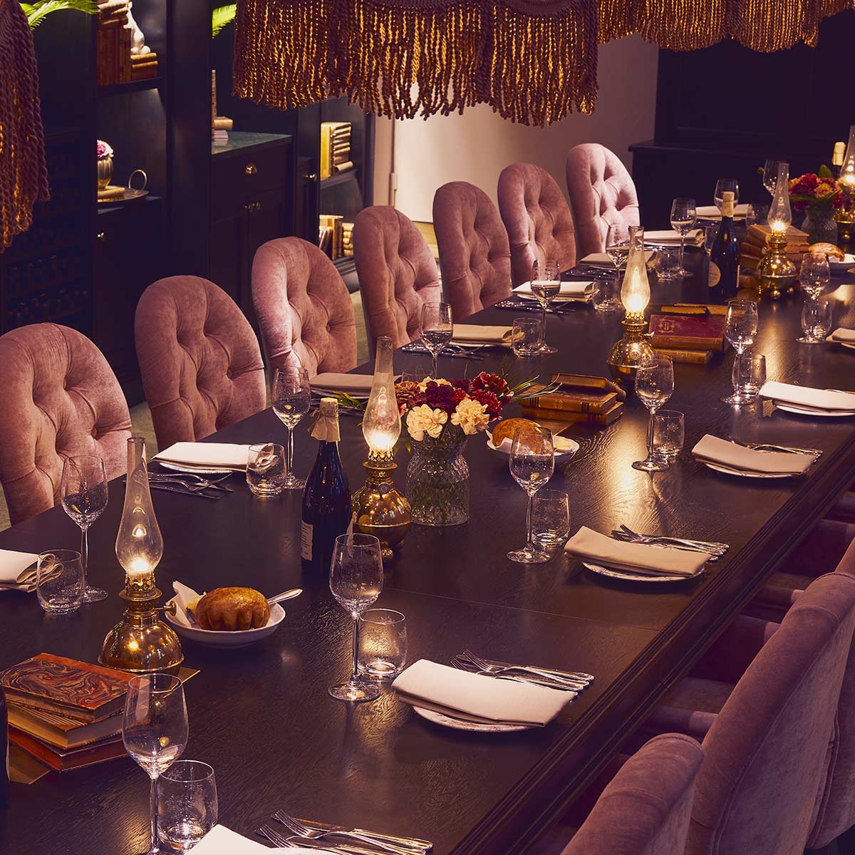 Private dining chambre separee in Pink Parlour at MJ'S Malmö