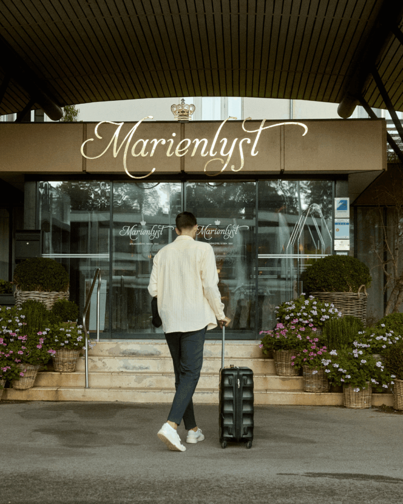 Conference hall prepared for an event at Marienlyst Strandhotel