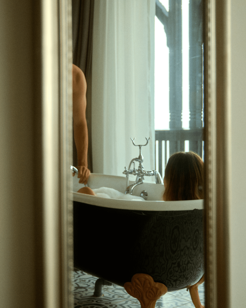 Elegant dining setup at Marienlyst Strandhotel conference venue