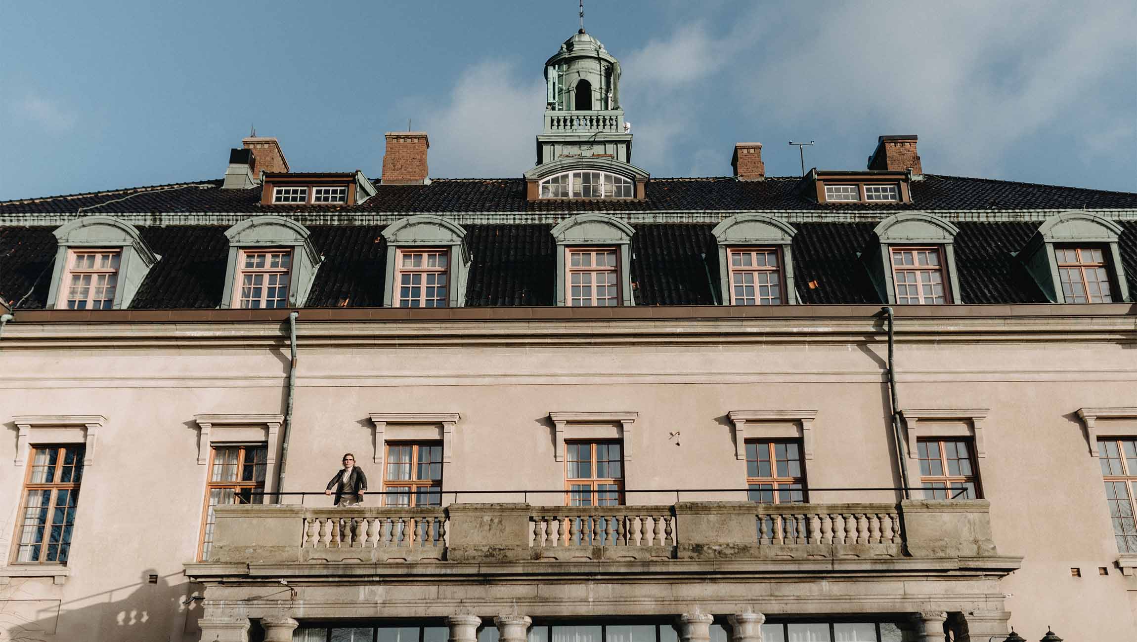 Hill House front facade with classic Scandinavian architecture at Maryhill