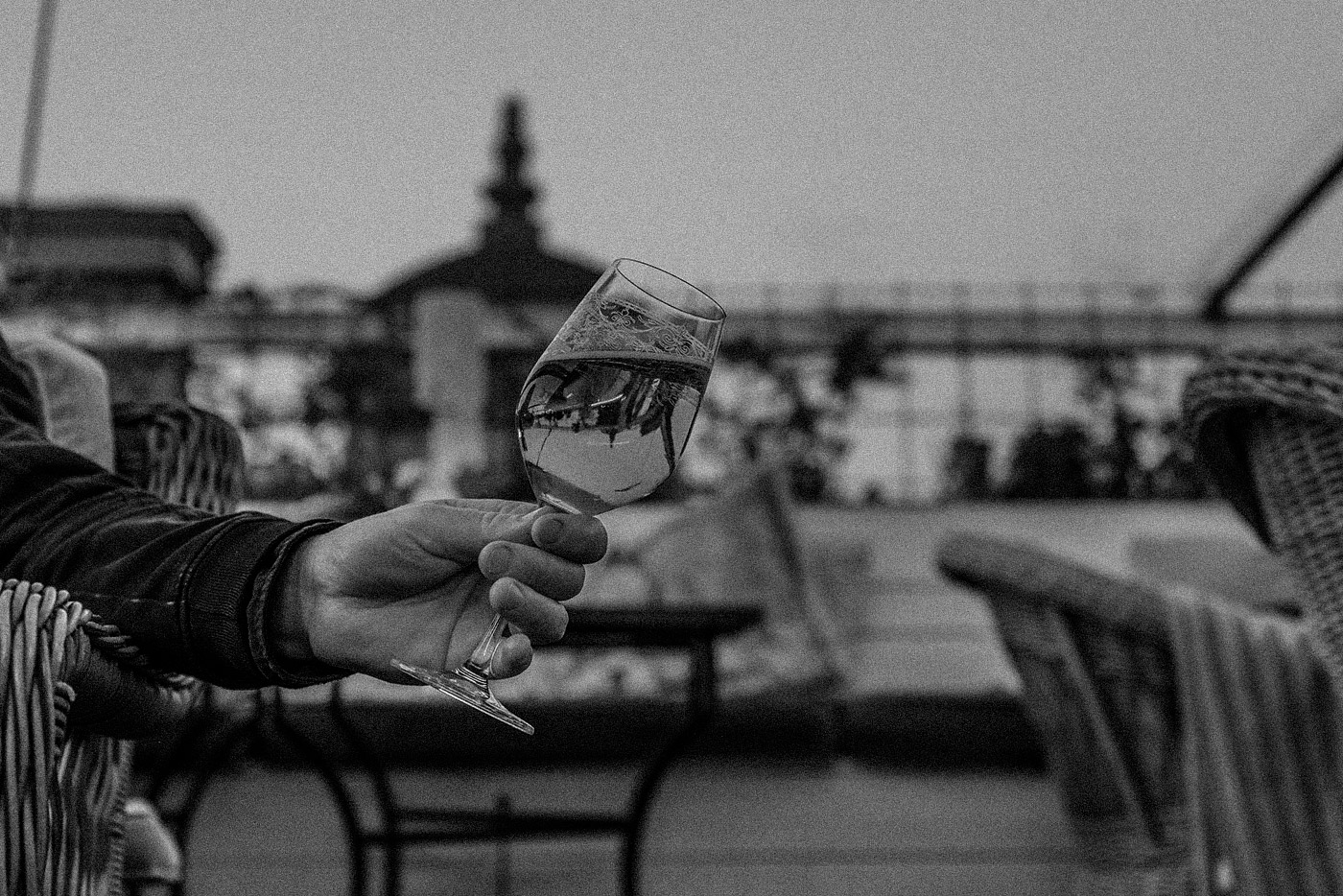 Rooftop terrace with views over Gothenburg at Hotel Pigalle