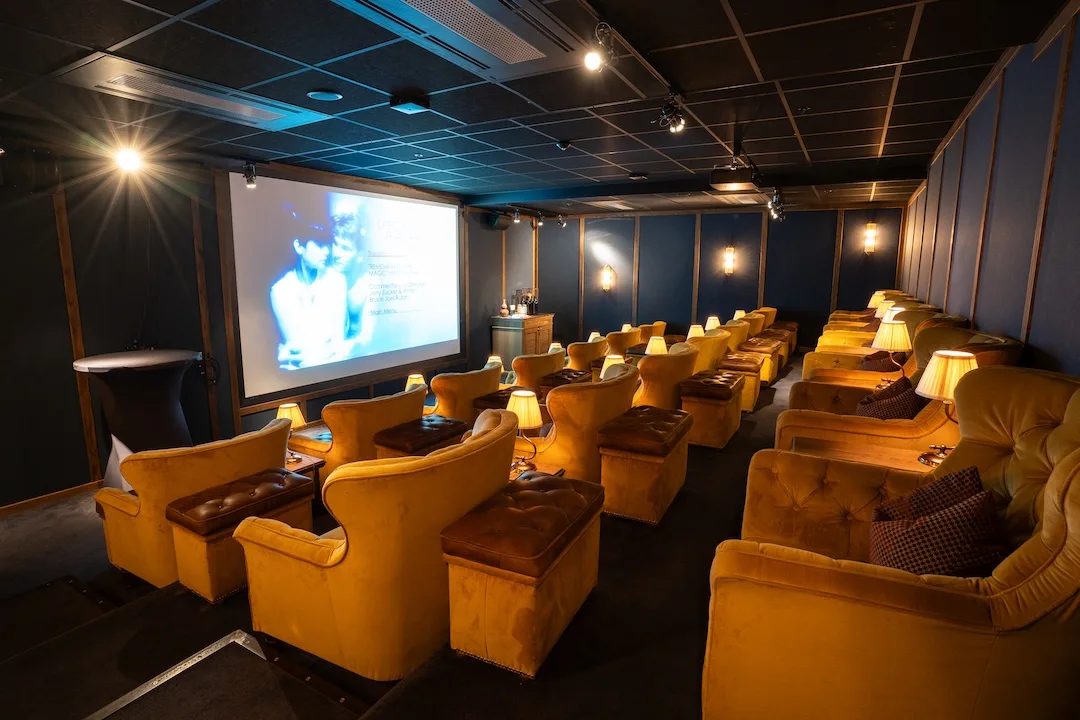 Modern Turbine Lounge seating area at The Steam Hotel conference venue