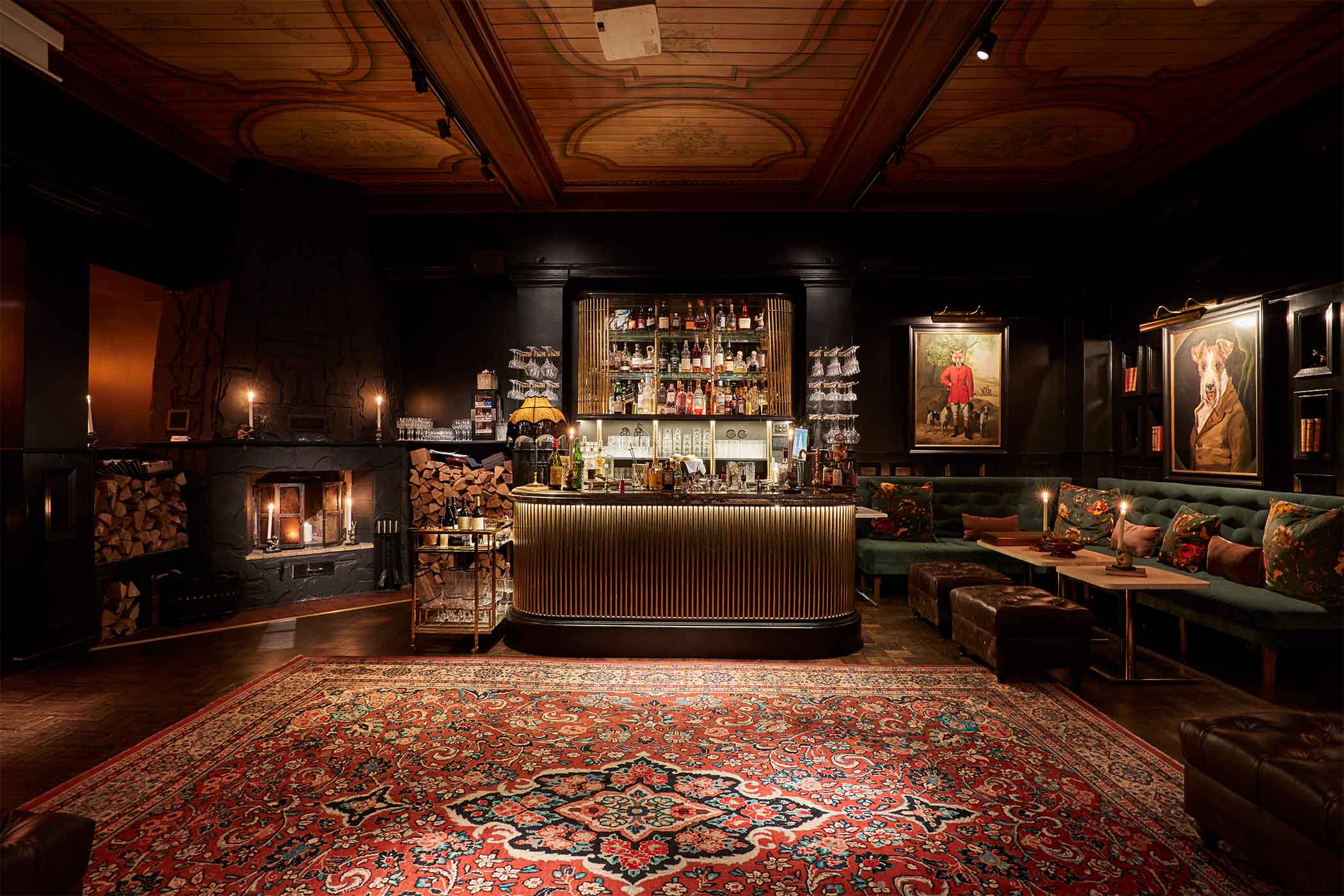 Elegant interior hall at Ystad Saltsjobad conference resort